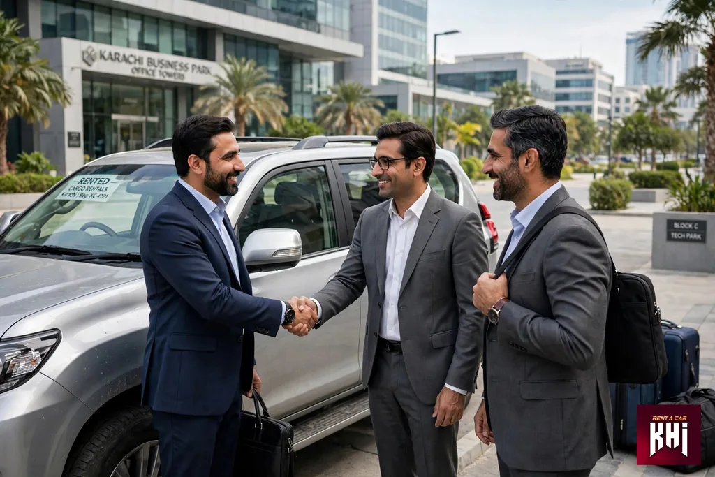 Corporate car rental Karachi with professional chauffeur