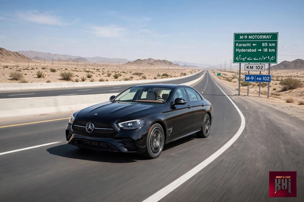 Karachi Hyderabad car rental with professional chauffeur