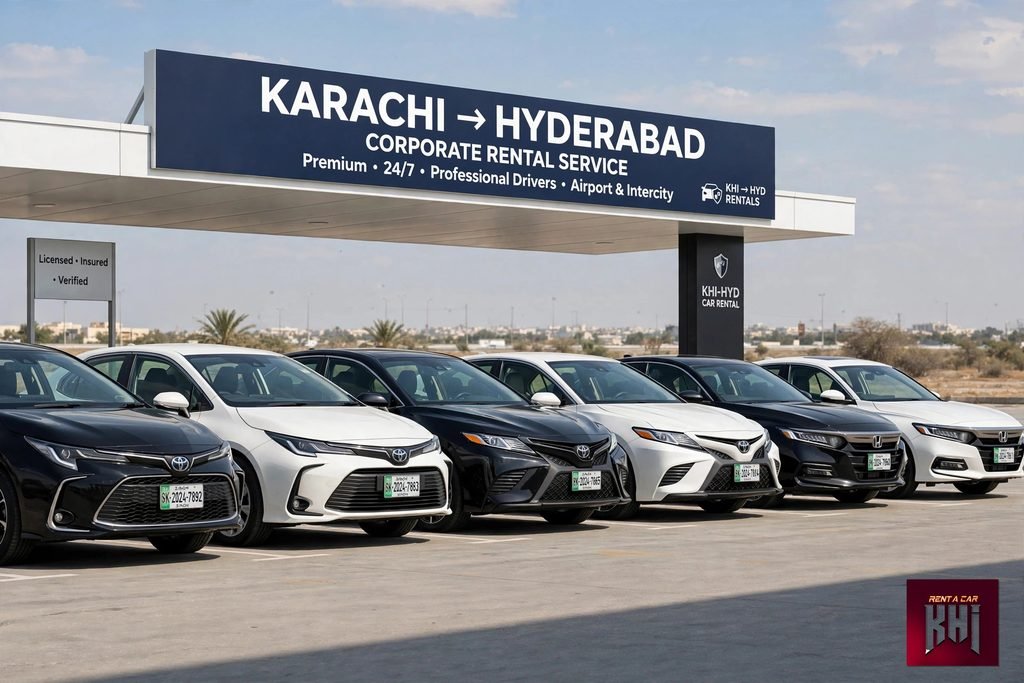 Rent a Car KHI to Hyderabad with professional chauffeur